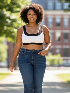 Express Colorblock Knit Crop Tank Top Womens XL Square Neck Two Tone Black White